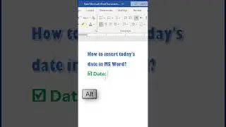 how to insert date in MS word