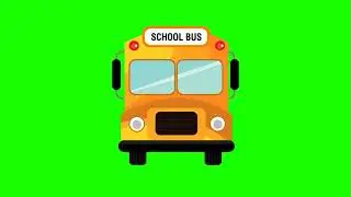 Green Screen Background | School Bus Animation Template Free 