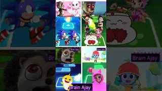 Talking Tom vs Paw Patrol Exe vs Sheriff Labrador Exe vs Jungle Beat X Coffin Dance Tiles Hop 307