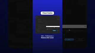 Clear Cache in After Effects #shorts