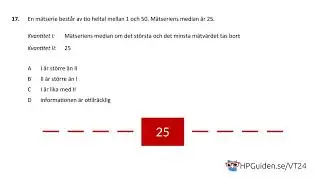 KVA uppgift 17 från högskoleprovet våren 2024 provpass 5 kvantitativ del