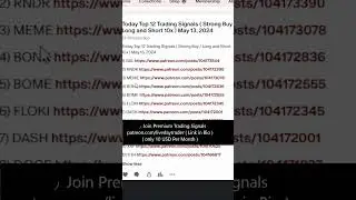 Today Top 12 Crypto Trading Signals 10x 