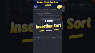 how to do insertion Sort in java , insertion Sort, sorting algorithms 