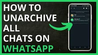 How to Unarchive All Chats On WhatsApp in 2024