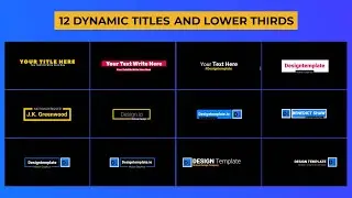 Dynamic Titles and Lower Thirds After Effects Template