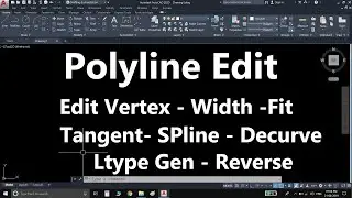 AutoCAD Polyline Edit Command In Hindi - with All Options -AutoCAD 2020