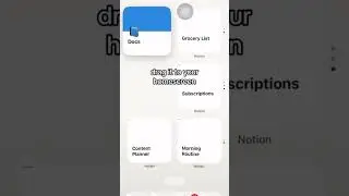 How I setup Notion on my iphone homescreen 