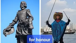 Rapier dancing in honour of Samuel de Champlain in Québec City, Canada  캐나다 퀘백 총독을 추모하며 레이피어 칼춤
