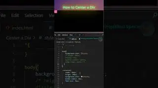 How to center a div. #css #html #tutorial #frontend #shorts #javascript