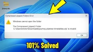 The Compressed Zipped Folder is Invalid Error in Windows 11/10 - How To Fix Cannot Open Zip Folder ✅