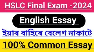 English Common Essay For HSLC 2025 || English Important Essay 2025||English essay 2025 HSLC exam