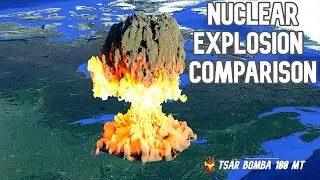 Nuclear Explosion Comparison On The Earth  ☢️🌎