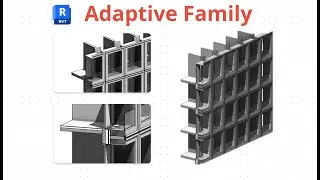 Facade adaptive family | Revit tutorial