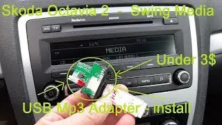 Skoda Octavia - Radio Swing - USB Mp3 Adapter Install  (under 3$)