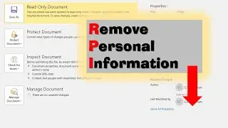 MS Word remove author, last edit and hidden data and personal information