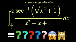 ∫sec⁻¹(√(x^2 + 1))/(x^2 - x + 1) dx [1/2, 2]. Solve by properties of trigonometry.