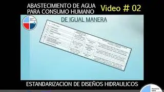 CLASE 02  AGUA POTABLE- ESTANDARIZACION DE DISEÑOS HIDRÁULICOS
