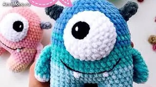 Амигуруми: схема Монстрики Цветастики. Игрушки вязаные крючком - Free crochet patterns.