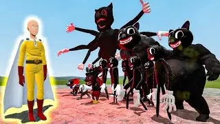 SAITAMA vs ALL CARTOON CATS In Garry's Mod!