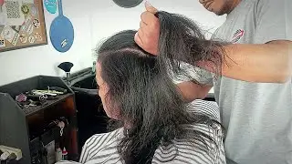 Teknik Potong Rambut Gondrong Anti Gagal Hasilnya Keren & Rapi || Tutorial Cukur rambut Pria Pemula