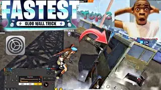 Tutorial - Fastest Gloo Wall On Mobile Top 3 Gloo wall Style 😱 | Very Fast Gloo Wall Tricks !!