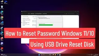 How to Reset Password Windows 11/10 Using USB Drive Reset Disk Without Any Additional Program