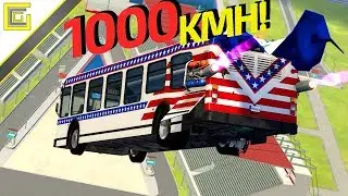 1000 KMH BUS JUMP CRASH! I BeamNG Drive Crashes 