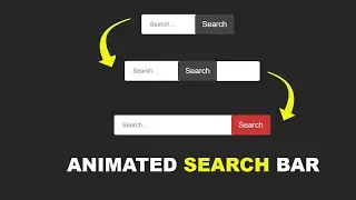 Animated search bar using HTML and CSS