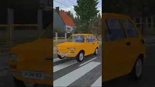 By car FIAT 126 somewhere in POLAND