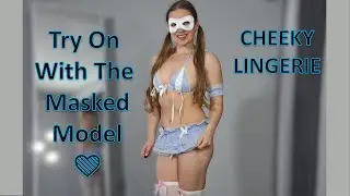 COSPLAY COSTUME LINGERIE TRY ON | MASKED MODEL