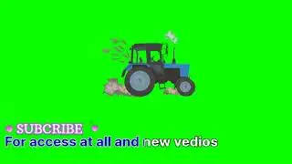 Green screen cartoon | Animated vedio | tractor|seen|object|@muazim305