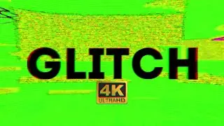 MODERN GLITCH EFFECT GREEN SCREEN 4K