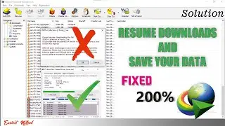 IDM cannot resume downloading the file (Solved 200%)