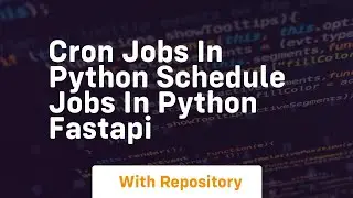 Cron jobs in python schedule jobs in python fastapi