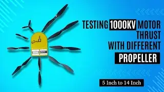 Testing 1000Kv Motor Thrust with different propeller untill it got BURNT |