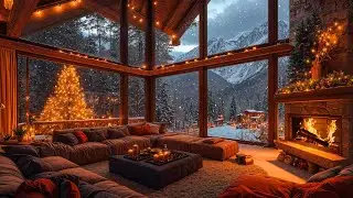 Cozy Christmas Jazz Music 2025 with Crackling Christmas Fireplace Sounds 🔥 Warm Christmas Ambience 🎄