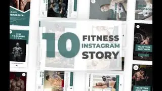 Fitness Gym Instagram Story Motion Graphic Animation | After Effects Templates | Copyright Free