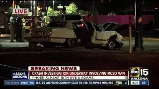 MCSO transport van involved in rollover crash in Phoenix