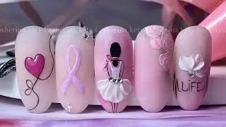 Breast Cancer Awareness Nails |Breast Cancer Ribbon Nail Art 🎀 |Pink Nail Art| Madam Glam 💗