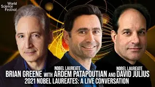 2021 Nobel Laureates Ardem Patapoutian and David Julius in conversation with Brian Greene.