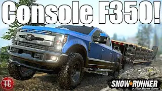 SnowRunner: F350 CONSOLE MOD Hauls Pipes to OIL RIG! Season 10 DLC GAMEPLAY!