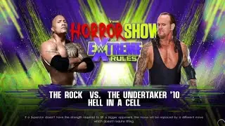 WW2K22 | The Rock vs The Undertaker | Horror Show- Extreme Rules | HELL  IN A CELL
