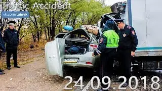 Подборка аварий и дорожных происшествий за 24.09.2018 (ДТП, Аварии, ЧП)