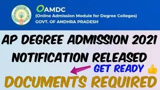 AP Degree Admissions 2021 Notification Released 🤩//Application Starting Date.?//OAMDC 2021 Updates