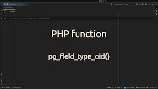 How to get PostgreSQL field type in PHP? 