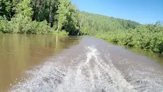 Большая вода начала лета, Чумыш, Solar 350 SL, Yamaha 9.9/Tarpon 9.9.