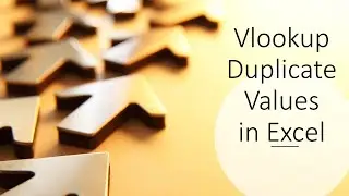 Vlookup Duplicate Values In excel