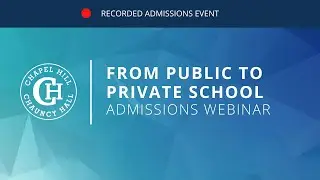 From Public to Private School | Admissions Webinar