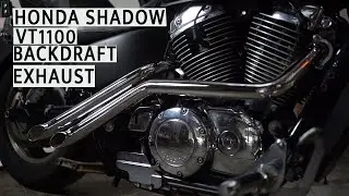 Honda Shadow VT1100 Backdraft Exhaust Sound Test - TJ BRUTAL CUSTOMS