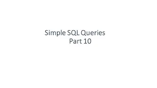 Simple SQL Queries: Part 10 - Insert